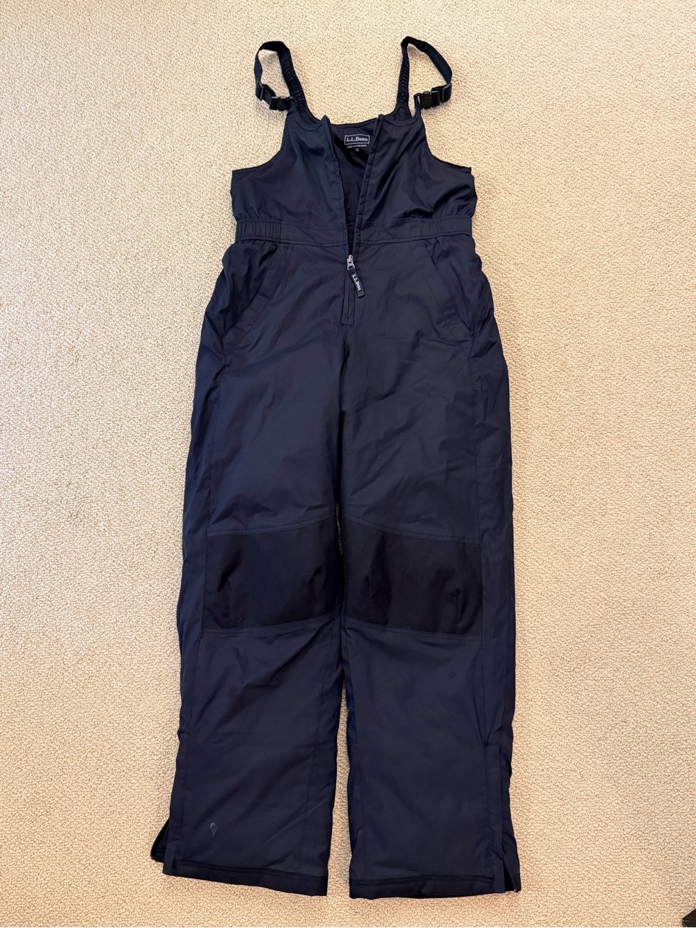 L.L. Bean Kids Black Snow Bibs